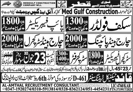 Skiff Folder, Fitter Jobs in Qatar